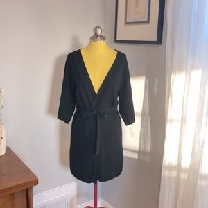 *Designer* VINCE Cashmere Long Cardigan, Tie-waist, 3/4 Kimono Sleeve, Size S